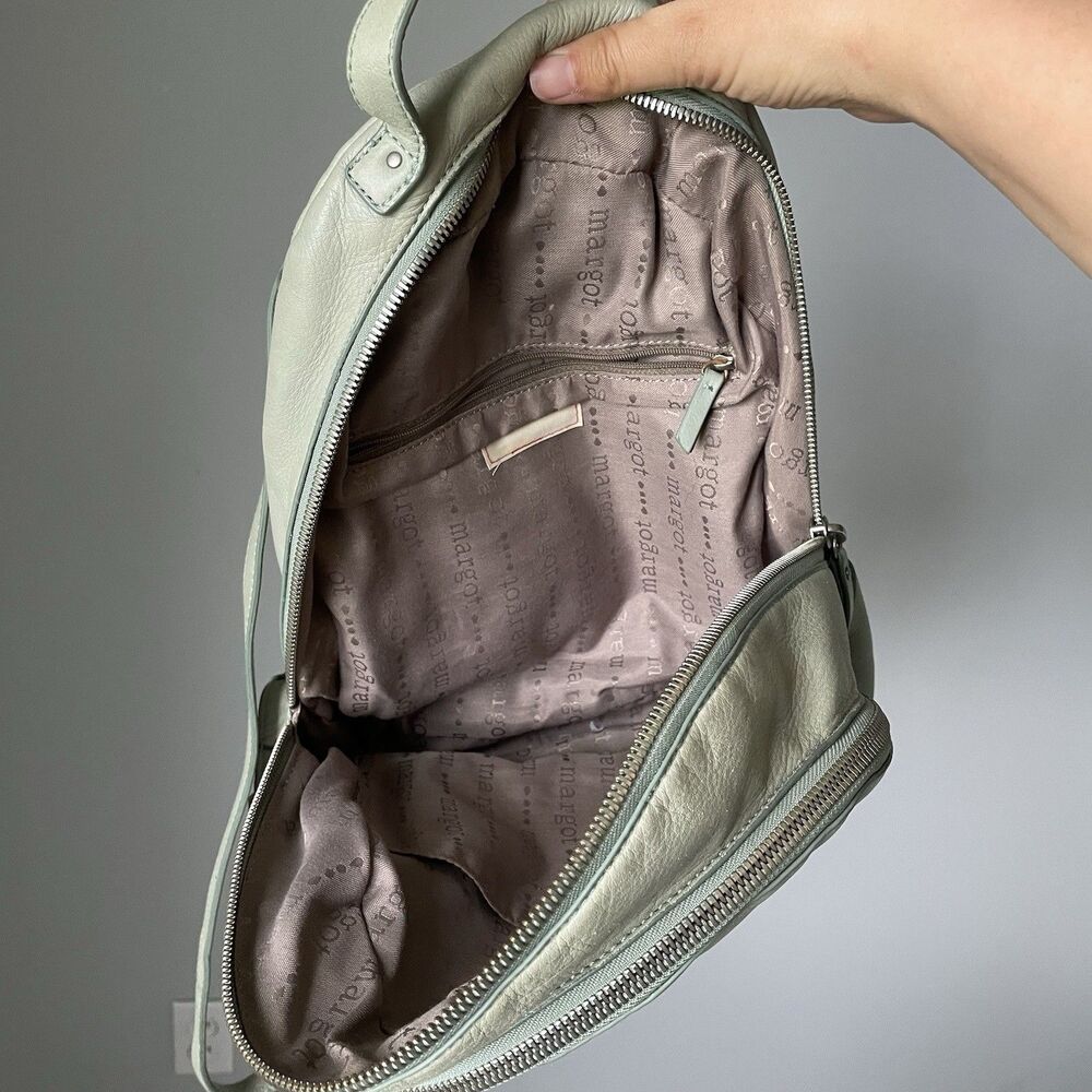 Margot Leather Backpack Purse Bag Green Women's One Size - Picture 6 of 9